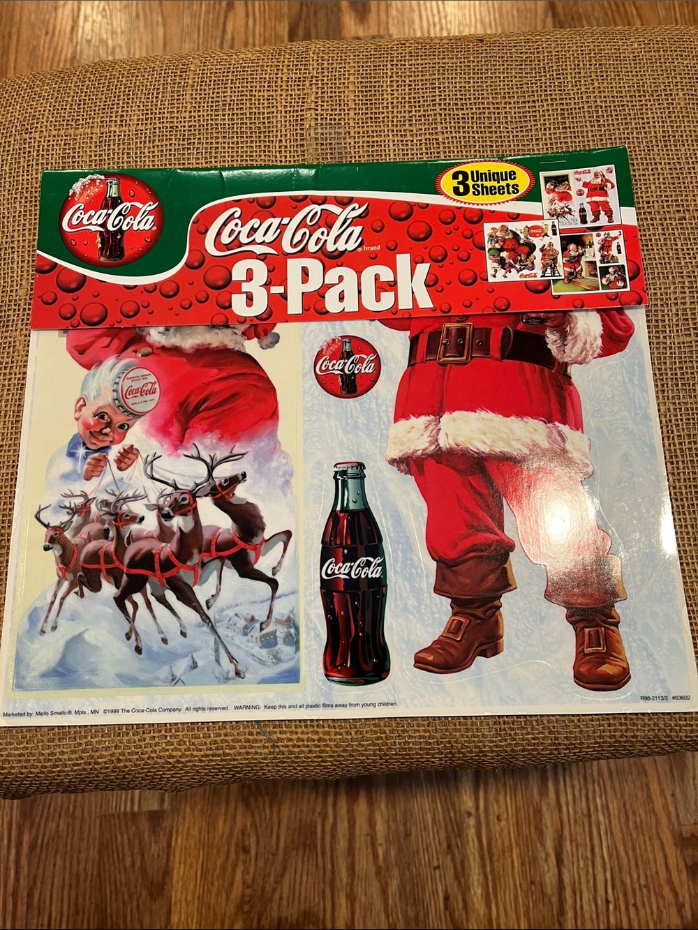 Coca Cola Santa window clings